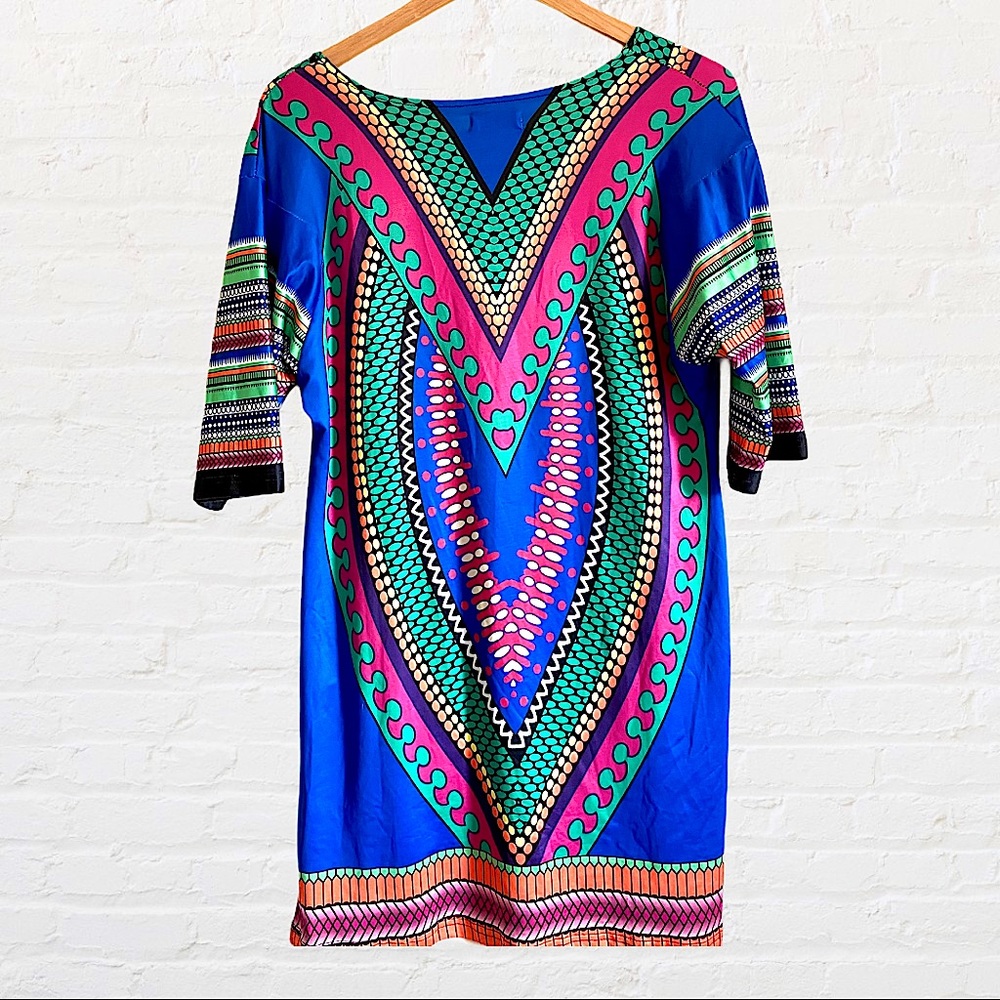 FUTURINO BOHO STYLE MINI DRESS WITH FRONT POCKETS - Picture 4 of 12